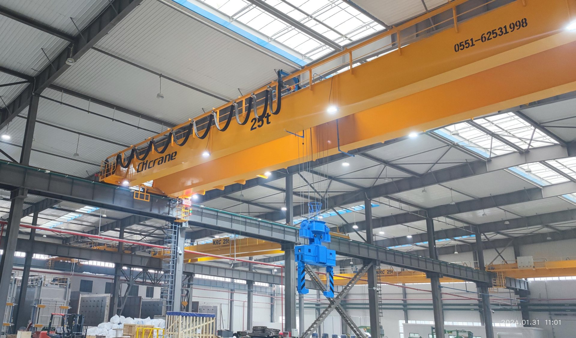 Shenhuo 55 kt/a battery-foil coil crane